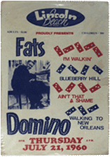 Fats Domino at Lincoln Beach bootleg poster